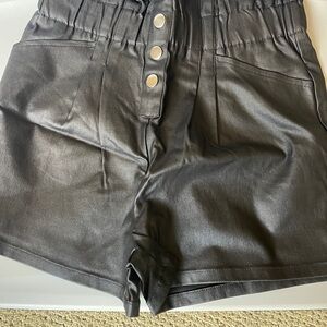 Black High-Waisted Women's Shorts